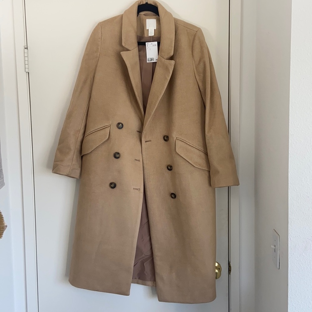 NWT H&M camel coat